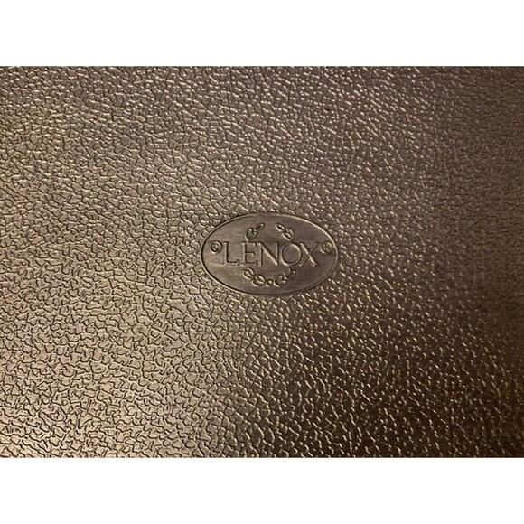 LENOX Large Rectangular Pewter Serving Tray w/Modern Swirl Design - Picture 4 of 5